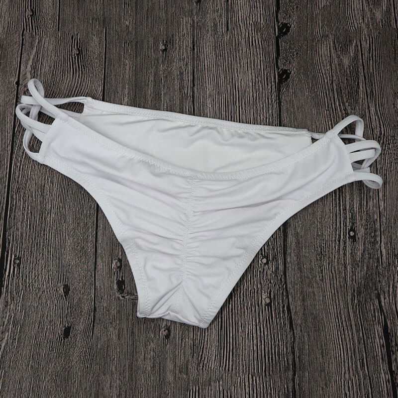 Crisscross Strappy Scrunch Cheeky Brazilian Bikini Bottom