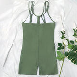 Athletic Boyshort Modest Half Zip Scoop Neck Surf Brazilian One Piece Swimsuit