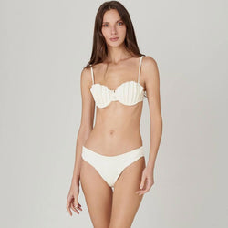 Elegant Shell Underwire Cheeky Brazilian Two Piece Bikini Swimsuit