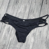 Crisscross Strappy Scrunch Cheeky Brazilian Bikini Bottom