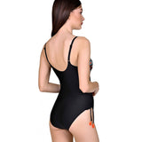 Ethnic Geometric Cinch Side Sweetheart Brazilian One Piece Swimsuit
